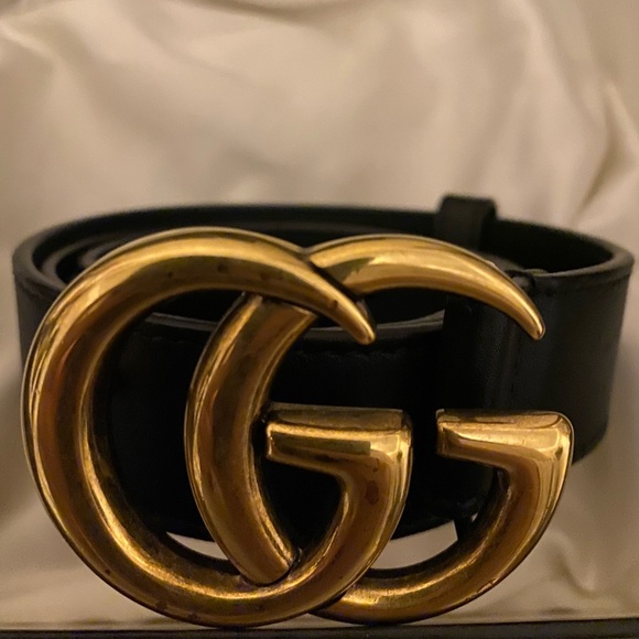 Gucci Leather belt with Double G buckle main image 7